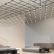 Sonneman SLS1141 - 8&#39; Square Gridscape w/ Monoline Domed Ball Pendants