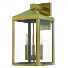 Livex Lighting 20584-01 - Nyack Medium Outdoor Wall Lantern in Antique Brass Finish