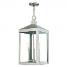 Livex Lighting 20587-91 - Nyack Large Outdoor Hanging Lantern in Brushed Nickel