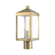 Livex Lighting 20590-01 - Nyack Small Outdoor Post Top Lantern in Antique Brass