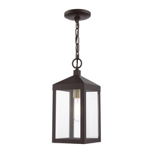 Livex Lighting 20591-07 - Nyack Small Outdoor Hanging Lantern in Bronze with Antique Brass