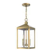 Livex Lighting 20593-01 - Nyack Medium Outdoor Hanging Lantern in Antique Brass