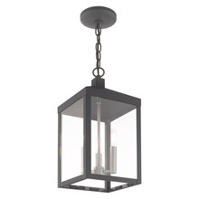 Livex Lighting 20593-76 - 3 Lt Scandinavian Gray Outdoor Pendant Lantern