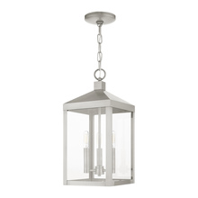 Livex Lighting 20593-91 - Nyack Medium Outdoor Hanging Lantern in Brushed Nickel