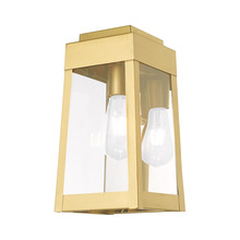 Livex Lighting 20852-12 - Oslo Small Outdoor Wall Lantern in Satin Brass