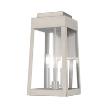 Livex Lighting 20855-91 - Oslo Medium Outdoor Wall Lantern in Brushed Nickel