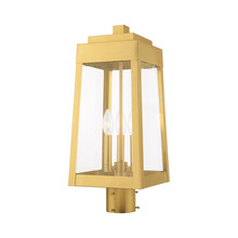 Livex Lighting 20856-12 - Oslo Medium Outdoor Post Top Lantern in Satin Brass