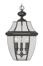 Livex Lighting 2355-04 - Monterey 3 Light Black Outdoor Chain Lantern