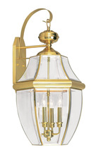 Livex Lighting 2356-02 - Monterey 4 Light PB Outdoor Wall Lantern