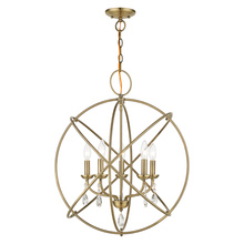 Livex Lighting 40905-01 - 5 Lt Antique Brass Chandelier