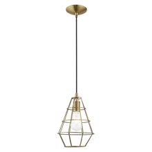 Livex Lighting 41322-01 - 1 Lt Antique Brass Mini Pendant