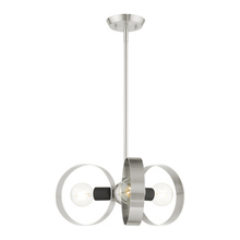 Livex Lighting 46423-91 - 3 Lt Brushed Nickel Chandelier