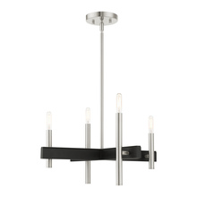 Livex Lighting 49344-91 - 4 Lt Brushed Nickel  Chandelier