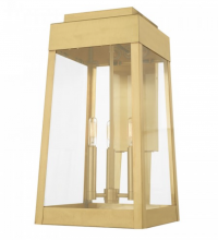 Livex Lighting 20858-12 - Oslo Large Outdoor Wall Lantern in Satin Brass