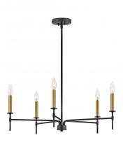 Lark 83075BK - Hux Medium Single Tier Chandelier