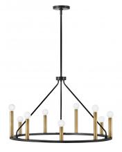 Lark 83158BK - Lazlo Medium Single Tier Chandelier