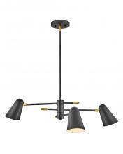 Lark 83543BK - Birdie Medium Convertible Mobile Single Tier Chandelier