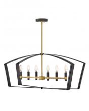 Lark 83645BK - Sammi Large Six Light Linear Chandelier