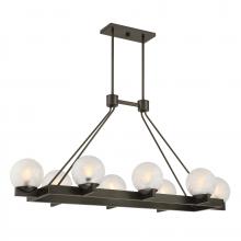 Savoy House 1-1016-8-15 - Darien 8-Light Linear Chandelier in Mediterranean Bronze