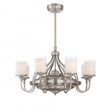 Savoy House 36-329-FD-SN - Etesian 8-Light Fan D&#39;Lier in Satin Nickel