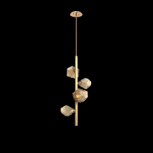 Hammerton CHB0039-T4-NB-B-001-L1 - Gem 4pc Twisted Vine-Novel Brass-Bronze Blown Glass-Threaded Rod Suspension-LED 2700K