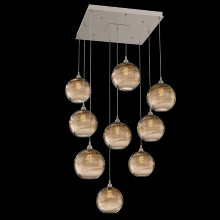 Hammerton CHB0047-09-BS-OB-C01-E2 - Terra Square 9pc Multi-Pendant