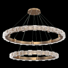 Hammerton CHB0087-2T-NB-TE-CA1-L3 - Tessera 38" & 50" Two-Tier Ring-Novel Brass