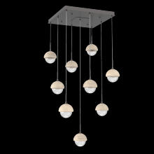 Hammerton CHB0093-09-GP-TC-C01-L3 - Cabochon Square Pendant Chandelier