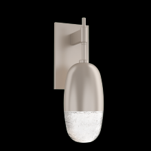 Hammerton IDB0079-01-SN-PC-L1 - Pebble Sconce-Satin Nickel-Pebble Clear