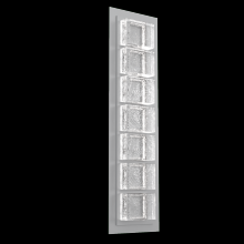 Hammerton IDB0087-01-CS-TP-L2 - Tessera  Sconce (S)-Classic Silver-Pavé Cast Glass