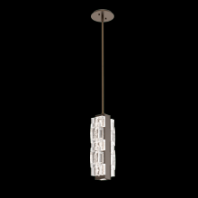 Hammerton LAB0087-01-FB-TE-001-L2 - Tessera Pendant-Flat Bronze-Tetro Cast Glass