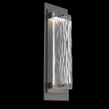 Hammerton ODB0090-01-AG-TT-L2 - Tabulo Outdoor Sconce (M)-Argento Grey-Tidal Cast Glass