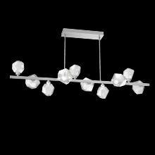 Hammerton PLB0039-T0-CS-C-001-L1 - Gem 10pc Twisted Branch-Classic Silver-Clear Blown Glass-Threaded Rod Suspension-LED 2700K