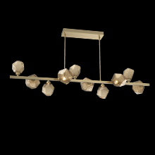 Hammerton PLB0039-T0-GB-B-001-L1 - Gem 10pc Twisted Branch-Gilded Brass-Bronze Blown Glass-Threaded Rod Suspension-LED 2700K