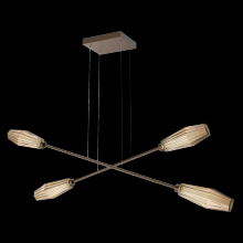 Hammerton PLB0049-M2-FB-B-CA1-L1 - Aalto Double Moda-Flat Bronze-Bronze Blown Glass-Stainless Cable-LED 2700K