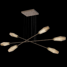 Hammerton PLB0049-M3-FB-B-CA1-L1 - Aalto Triple Moda-Flat Bronze-Bronze Blown Glass-Stainless Cable-LED 2700K