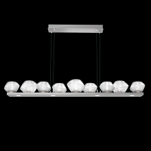 Hammerton PLB0089-0C-SN-C-CA1-L1 - Mesa 59&#34; Linear Suspension-Satin Nickel-Clear Blown Glass