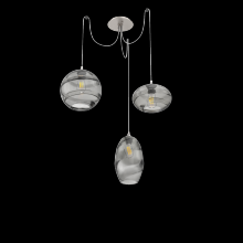 Hammerton SCB0048-03-BS-OS-C01-E2 - Misto Round 3pc Swag Multi-Pendant