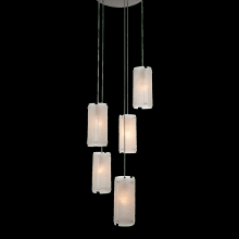 Hammerton CHB0044-08-BB-BG-C01-E2 - Textured Glass Round 8pc Multi-Pendant