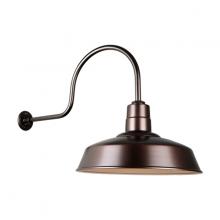 Hi-Lite MFG Co. H-QSN15118-SA-145/QSNHL-C-145 - 18&#34; Gooseneck Light Warehouse Shade, QSNHL-C Arm