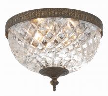 Crystorama 117-12-EB - Crystorama 3 Light English Bronze Crystal Flush Mount