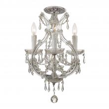 Crystorama 4473-CH-CL-MWP_CEILING - Maria Theresa 4 Light Hand Cut Crystal Polished Chrome Semi Flush Mount