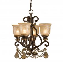 Crystorama 7504-BU-GT-MWP - Norwalk 4 Light Golden Teak Hand Cut Crystal Bronze Umber Mini Chandelier