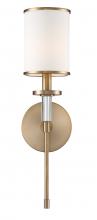 Crystorama HAT-471-VG - Hatfield 1 Light Vibrant Gold Sconce