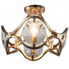 Crystorama QUI-7624-DT - Quincy 4 Light Distressed Twilight Semi Flush Mount