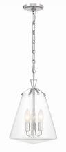 Crystorama VSS-7004-PN - Voss 3 Light Polished Nickel Pendant