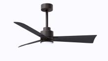 Matthews Fan Company AKLK-TB-BK-42 - Alessandra 3-blade transitional ceiling fan