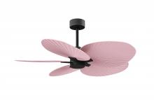 Matthews Fan Company AKTP-BK-PI - Alessandra Tropical 5-blade ceiling fan in Matte Black and Lilac blades.