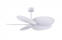 Matthews Fan Company AKTP-MWH-MWH - Alessandra Tropical 5-blade ceiling fan in Matte White and Matte White blades.