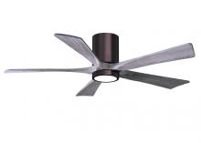 Matthews Fan Company IR5HLK-BB-BW-52 - IR5HLK five-blade flush mount paddle fan in Brushed Bronze finish with 52” solid barn wood tone